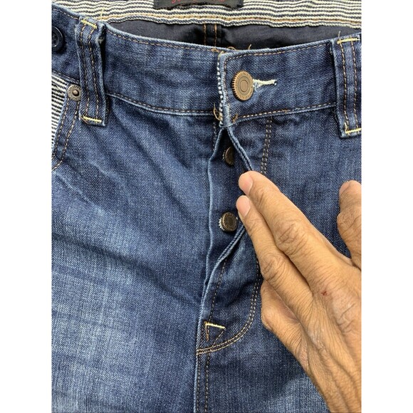 Original SYN Denim Jeans 1983 Men's Size 36X34 Blue Destroyed Distressed - Picture 4 of 16